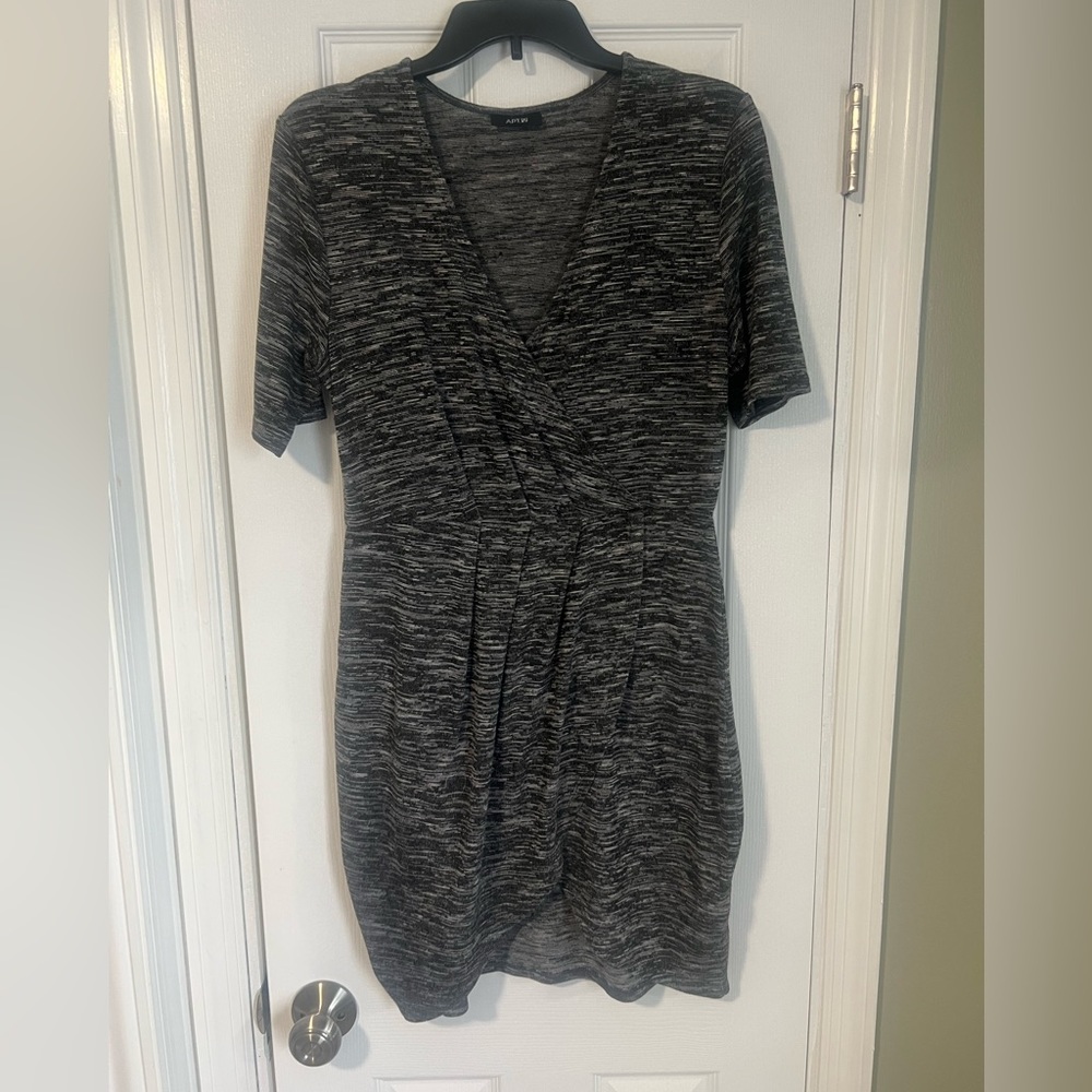 Apt. 9 Women’s Faux Wrap Grey Dress